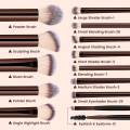 13PCS Makeup Brush Set Foundation Concealer Powder Eyeshadow Blush Brush Kabuki Blending Cosmetic Beauty Tool for Face. 