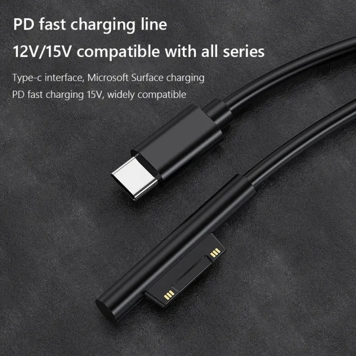 Fast Charging USB TypeC Power Supply for Microsoft Surface Pro 7 3 4 5