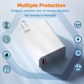 33W USB Charger Quick Charge Mobile Phone Power Adapter For Xiaomi Huawei 6A USB Type C Cable QC 3.0 Fast Charger Data Cable Set. 