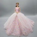 1/6 Doll Luxury Dresses DIY Tutu Dress For 29CM Princess Doll Bridal Tulle Wedding Dresses Clothing Long Tail Dress.