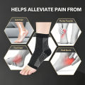 1Pair Ankle Compression Socks Compression Foot Sleeves with Arch And Ankle Support Open-Toe Design Neuropathy Socks. 