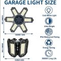 Deformable LED Garage Light with 3/6/7 Adjustable Panel LED Bulb Night Lamp for Workshop Warehouse Shop E26/E27 Ceiling Lighting. 