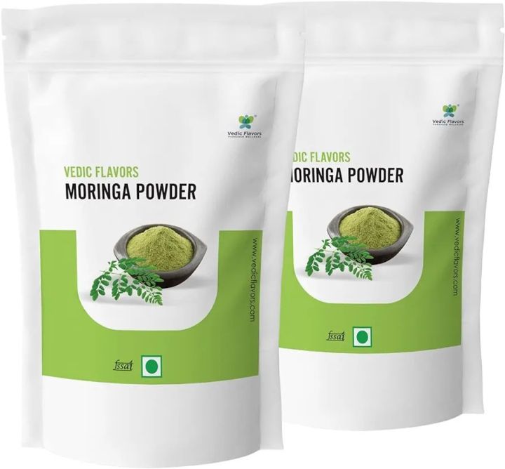 Vedic Flavors Moringa Powder, 500g / Drumstick Leaves Powder / Moringa ...