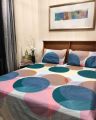 PASTEL CIRCLES TWILL COTTON BEDSHEET WITH PILLOW COVERS. 