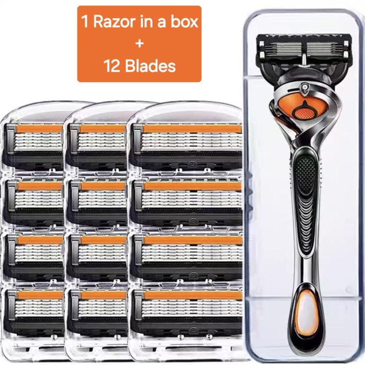 Manual Five-blade Razor Professional Progide Shaving Razor For Men Smoth Close Clean Save Adjustable Reusable Heavy Duty Wet Shaving Manual Shaver Personal Washing Cleaning Care - Germany China Imported