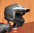 Spyder Core - Matt Black Hybrid Motorcycle Helmet. 