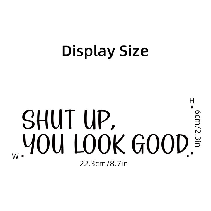 "shut%20Up,you%20Look%20Good"%20Text%20Wall%20Mirror%20Stickers%20for%20Bathroom%20Background%20Home%20Deocr%20Bedroom%20Decoration%20Wall%20Decals%20-%20Image%206