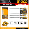 Ingco 8-inch file set with 5 handles hktfs0508. 
