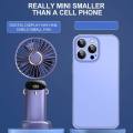 Handheld Mini Fan Foldable Portable Neck Hanging Fans 5 Speed USB Rechargeable Fan with Phone Stand and Display Screen | Multicolor. 