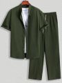 Men’s Premium Summer Combo Set – Half Shirt +    Trouser Pants 🌿. 