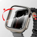 Glass+Case for Apple Watch 44mm 45mm 41mm 40mm 42mm 38mm Screen Protector Cover Change Ultra Bumper iWatch Series 8 7 SE 6 5 3.
