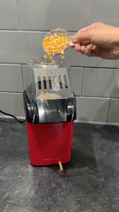 Use Mini Popcorn Machine Popcorn Maker, Electric Mini Popcorn Machine Oil-Free, Small Fast ...