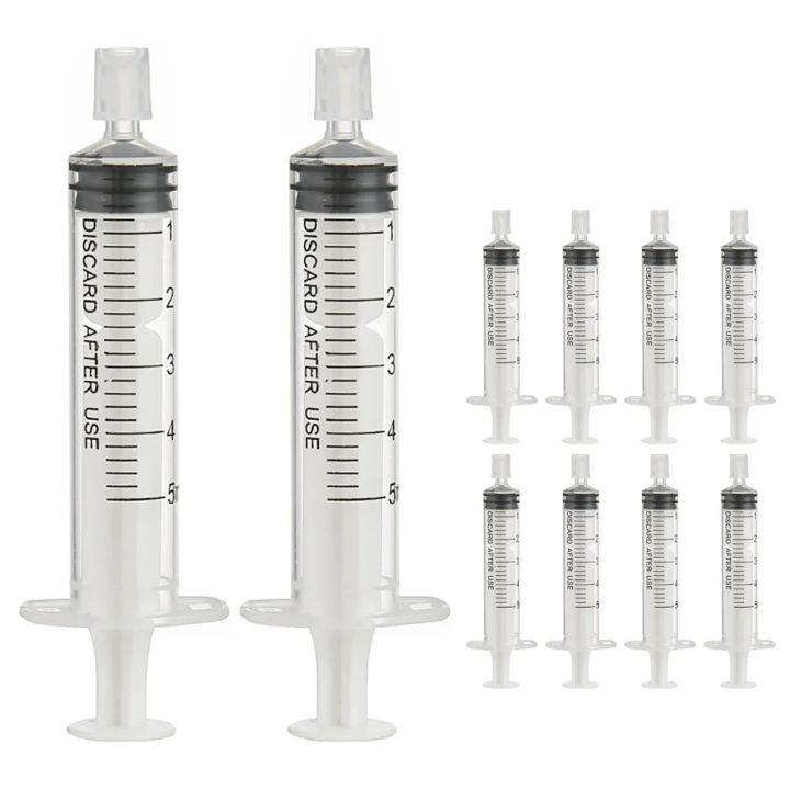 Premium Material 10pcs 5ml No Needle Syringe Perfume Dispenser with Clear Scale Tight Seal Travel Jeringas De Plastic for Hassle