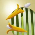 Banana Gravity Telescopic Sword 3D Printing Creative Foldable Stress Relief Toys Children Retractable Cosplay Prop Birthday Gift.