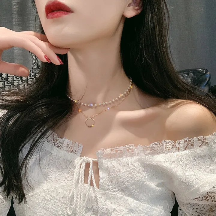 Fashion%20Beaded%20Pearl%20Necklace%20For%20Women%20Kpop%20Crystal%20Pendant%20Charm%20Pearls%20Choker%20Bead%20Necklaces%20Jewelry%20-%20Image%203
