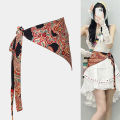 New Chinese-style Bohemian Ethnic Triangular Scarf Tie, Ladies' Decorative Waist Cover, Hot Girl Fart Curtain.