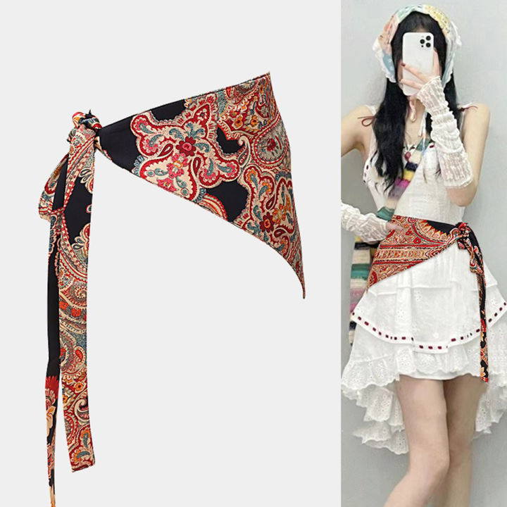 New%20Chinese-style%20Bohemian%20Ethnic%20Triangular%20Scarf%20Tie,%20Ladies'%20Decorative%20Waist%20Cover,%20Hot%20Girl%20Fart%20Curtain%20-%20Image%203