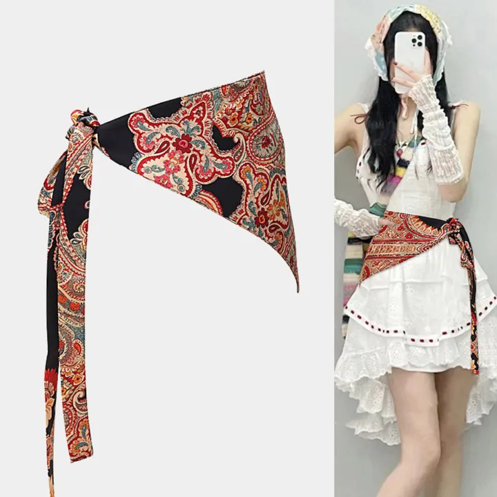 New%20Chinese-style%20Bohemian%20Ethnic%20Triangular%20Scarf%20Tie,%20Ladies'%20Decorative%20Waist%20Cover,%20Hot%20Girl%20Fart%20Curtain%20-%20Image%203