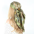 Silk Scarves Women Luxury Brand Summer Fashion Designer Head/Hair Scarf 90*90cm Hijab Bandana Cheveux Foulard Femme 90X90CM. 