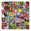 100Pcs Classic Rock Stickers DIY Stickers Scrapbooking Phone Luggage Skateboard Waterproof Decals.