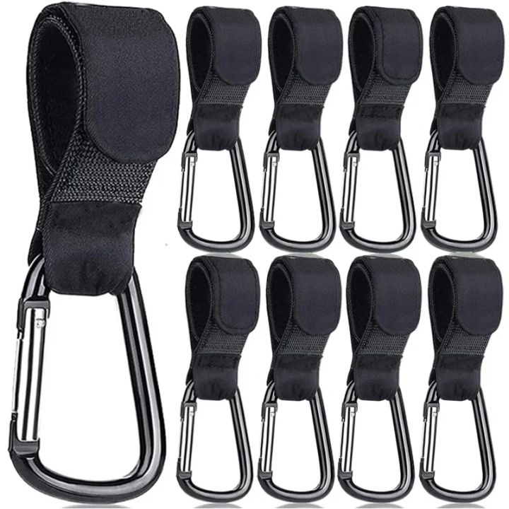 2/5/10Pcs Baby Stroller Hooks Buckles Clip Aluminum Alloy Cart Organizer Diaper Bag Shopping Pram Hook Buckle Stroller Hanger