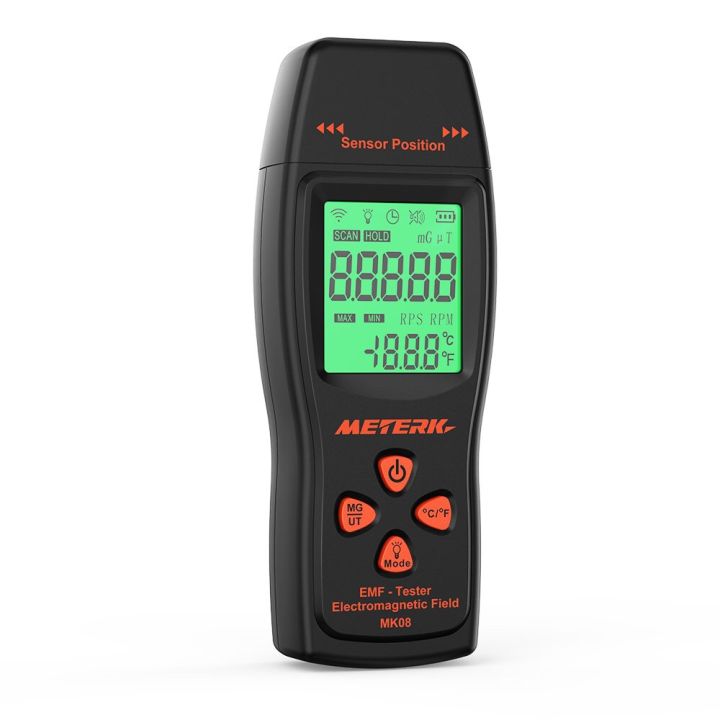 Docooler Meterk EMF Meter Handheld Mini Digital LCD EMF Detector Electromagnetic Field Radiation Tester Dosimeter Tester Counter