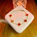 Five Clover Trendy Elegant Vancleef latest design Bracelet for wo. 