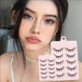 MJ 5Pairs Little Devil False Lashes Natural Fake Eyelashes Fluffy Soft Daily COS Full Strip Lashes Band.