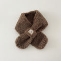 Bear Children Winter Mittens Thicken Warm Halter Baby Gloves for Girls Boys Lamb Wool Korean Kids Scarfs Baby Neck Warmer 2-6Y.