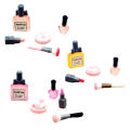 1Set 1:12 Dollhouse Miniature Cosmetic Lipstick Pressed Powder Perfume Makeup Brush Model Doll Makeup Scene Decor Accessories.