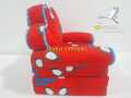 3 Layer Cute Children Seat Kids Cartoon Printed Convertible Sofa Bed 2 in 1 , 100% Cotton Fabric, FOR  1 TO 4 YEAR AGE ONLY. 