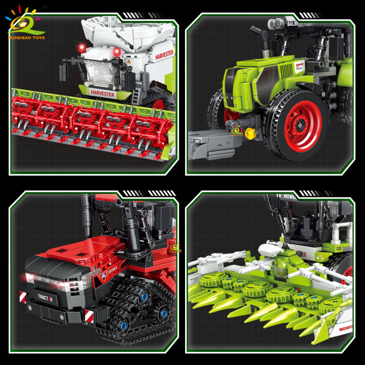 HUIQIBAO%20Farmer%20Truck%20Model%20Building%20Block%20Tractor%20Cultivator%20Harvester%20Vehicle%20MOC%20Car%20Brick%20City%20Construction%20Toy%20For%20Children%20-%20Image%206