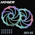 HOGER Bike Disc Brake 140 160 180 203 Rotors With Bolts Hydraulic Brake Road Mountain Bicycle MTB Oil Slick Rotor Bicycle Parts. 