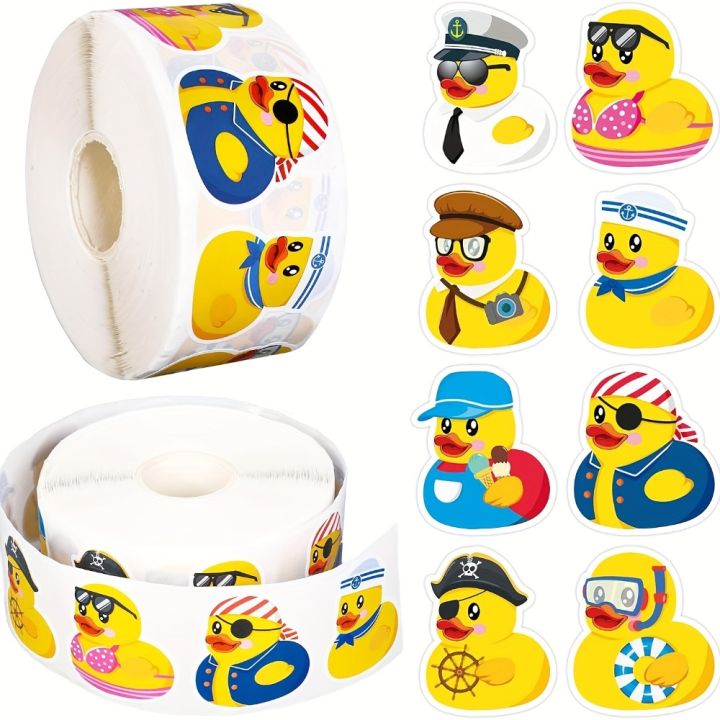 Duck Labels 500pcs Duck Stickers Adhesive Stickers Cute Decorative Label Stickers ...