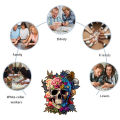 Skull Wooden Jigsaw Puzzles Art, Unique Animal Shaped Pieces Stress Relieve Toys, DIY Leisure Game for Family, Home Decor. 