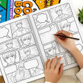 Blank Comic Creation Book, 32 Pages, Multi-Template American-Style Storyboard Sketchbook, Adult Trendy Story Creation Book, Smudge-Proof Paper, DIY Creative , Inspiration Notebook for Comic Enthusiasts.