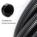 3Meters Black Wire Conduit Convoluted Tubing Wire Threading Plastic Sleeve Flexible Split Loom Wire Cover Cable Wrap Protector. 