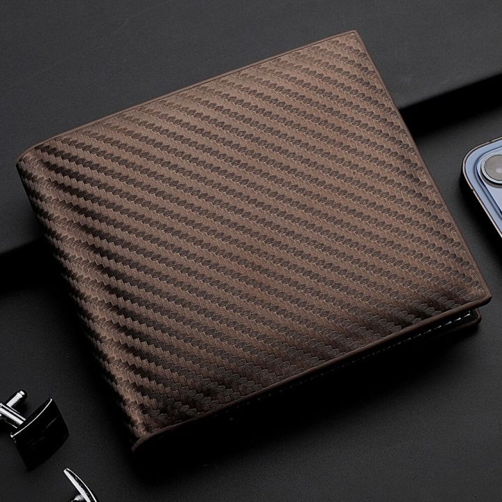 New%20Carbon%20Fiber%20Short%20Wallet%20Men's%20Card%20Bag%20Integrated%20Zipper%20Change%20Bag%20Holder%20-%20Image%206
