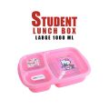 Student launch box Large size 1000 ml 3 portions Launch Box With multiple Color. 