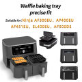 Air Fryer Silicone Biscuit Mold Set Square Waffle Model Non-stick Baking Tray Compatible For Pancakes Baking Accessories.