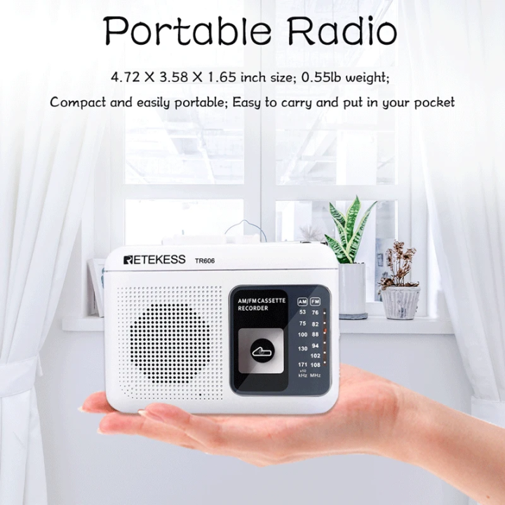 Retekess%20TR606%20White%20Cassette%20Playback%20Radio%20FM/AM%20Portable%20%20Voice%20Recorder%20Support%20Built-in/External%20Microphone%20Recording%20USB%20C%20-%20Image%202