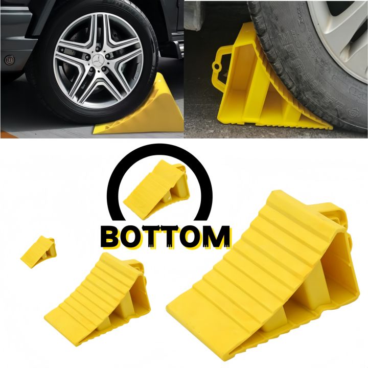 Chock Portable Car Wheel Chock Anti Slip Tire Stop Block Heavy Duty Parking ...