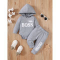 3-24 Months Newborn Baby Boy Clothing Suit Long Sleeve Hooded Romper+Pants Spring&Autumn Sports Style Toddler boy 2PCS Clothes. 