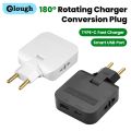 3 in 1 EU/US Power Socket Plug Adapter Foldable US To EU Travel Aadapters Power Converter KR Plug Electrical Socket AC Outlet.