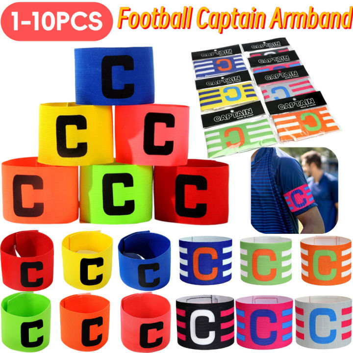 1/5/10PCS Football Captain Armband Kid Adults Soccer Arm Band Leader Competitio Armband Soccer Player Captain Group Armband