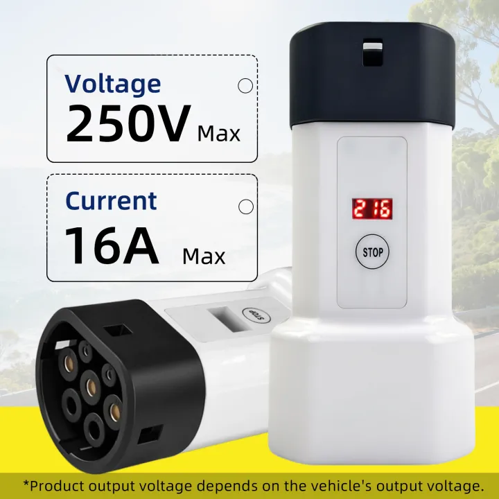 Saussie Socket Plug EVqiaoyi Type 2 V2L Discharger 16A Aussie socket adapter type2 ...