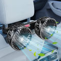 Car Fan 360° 3-speed Car Seat Back Cooling Fan USB Charge Dual Head Fan Adjustable Rotation Neck Cooler for Car Home Accessories. 