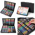 168 Pcs Kids Mega Art Set – Complete Drawing & Painting Kit with Color Pencils, Crayons, Oil Pastels, Watercolors & Markers – Portable Art Box for Children. 