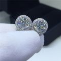 Delicate Small Round Stud Earrings Women with Shiny Cubic Zirconia Simple Versatile for Teens Fashion Jewelry.