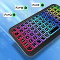 Mini Backlit RGB Bluetooth Keyboard for PC Tablet Laptop Rechargeable Wireless Bluetooth Keyboard for iPad IOS Android Macbook. 